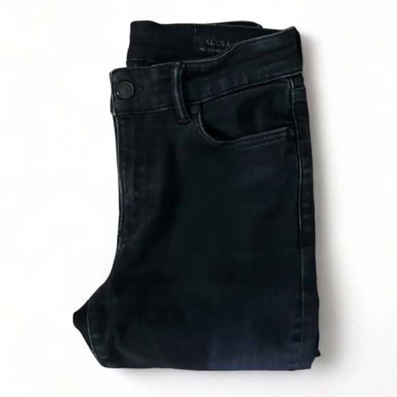 ALL SAINTS Classic Black Skinny Jeans - Picture 3 of 10